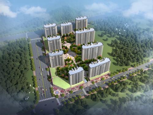 临海市国庆片区一期改造建设项目鸟瞰图